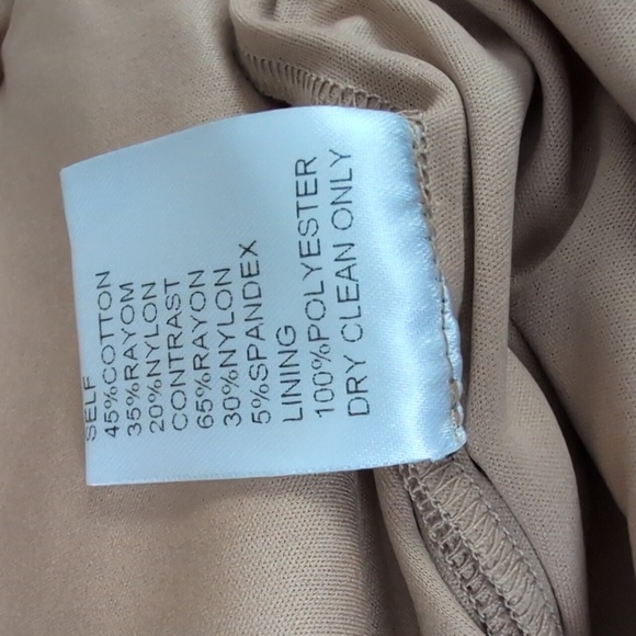 Tadashi Shoji  Navy Nude Lace & Jersey Structure Gown Dress  - Picture 7 of 7